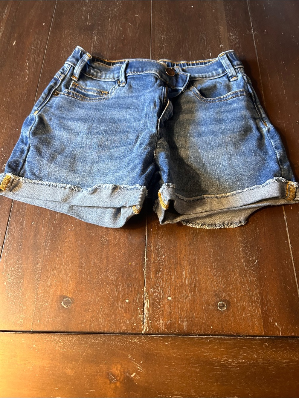 Crewcuts Blue Rolled-Hem Denim Shorts
